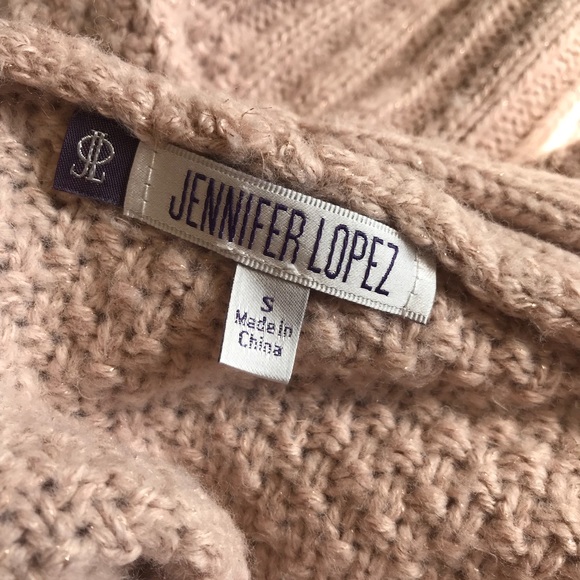 Jennifer Lopez Pink Chunky Knit Cowl Neck Sweater - Picture 7 of 7
